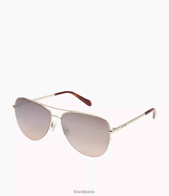 Fossil femmes brun lunettes de soleil aviateur tiana accessoire 0ZTD41987