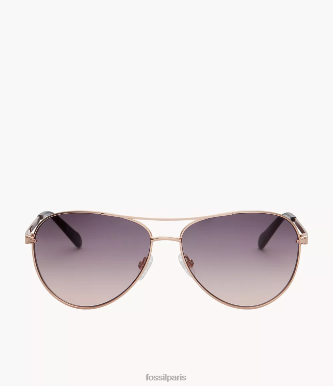 Fossil femmes rose lunettes de soleil aviateur brynley accessoire 0ZTD41964