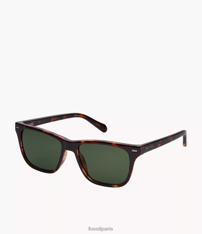 Fossil Hommes vert lunettes de soleil rectangulaires Wells accessoire 0ZTD42060