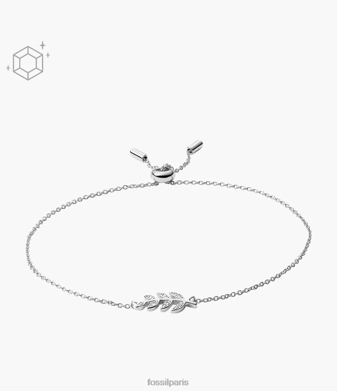 Fossil femmes argent bracelet sterling branche d’olivier elliott bijoux 0ZTD41022