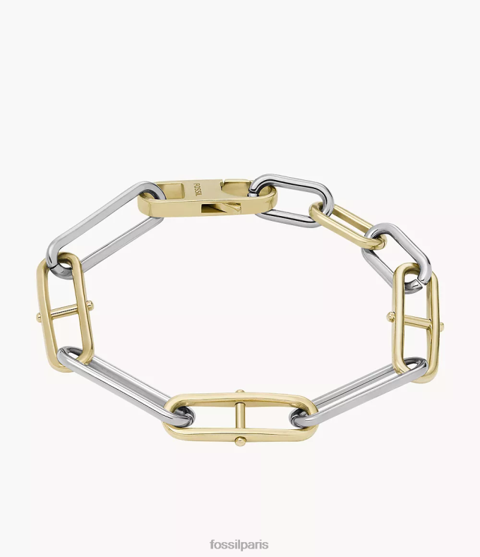 Fossil femmes deux tons bracelet chaîne en acier inoxydable Heritage D-Link bijoux 0ZTD4975