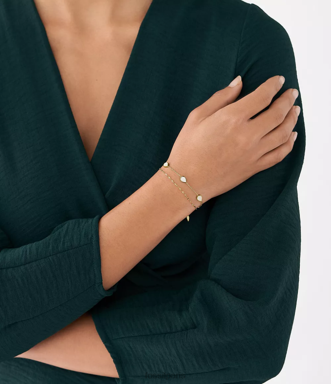 Fossil femmes nacre blanche bracelet chaîne en forme de larme bijoux 0ZTD41026