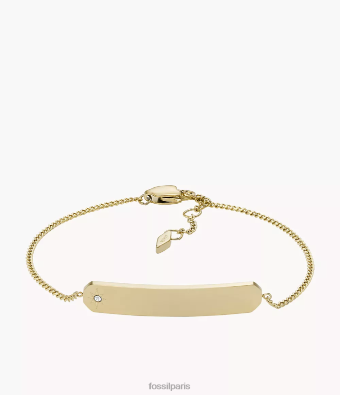Fossil femmes ton d'or bracelet chaîne à barre en acier inoxydable draw bijoux 0ZTD4976