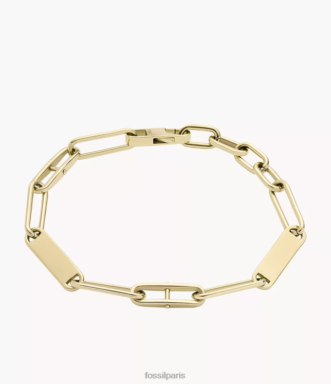 Fossil femmes ton d'or bracelet chaîne en acier inoxydable Heritage Essentials bijoux 0ZTD41014