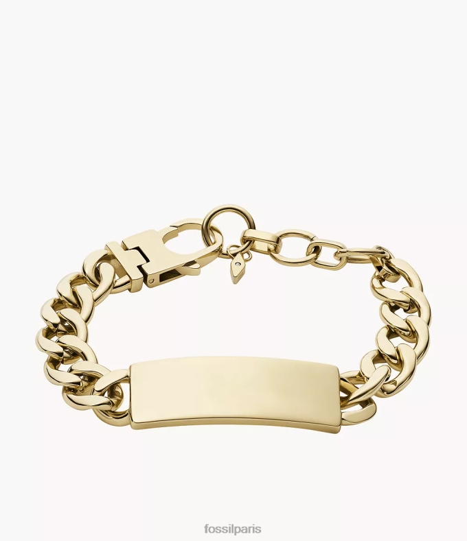 Fossil femmes ton d'or bracelet d'identification en acier inoxydable dessiné bijoux 0ZTD4964
