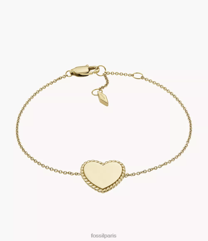 Fossil femmes ton d'or bracelet station en acier inoxydable draw bijoux 0ZTD41012