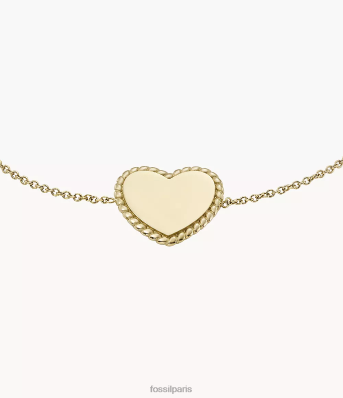 Fossil femmes ton d'or bracelet station en acier inoxydable draw bijoux 0ZTD41012