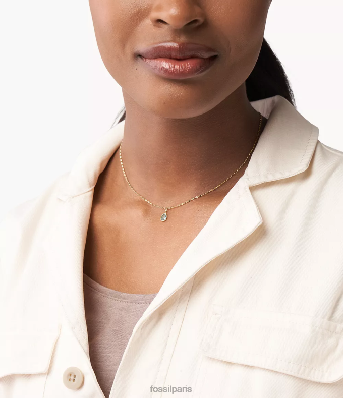 Fossil femmes ton bleu corra oh si charmant charme de pierre de naissance de mars bijoux 0ZTD41210