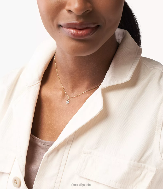 Fossil femmes ton clair corra oh si charmant charme de pierre de naissance d'avril bijoux 0ZTD41190