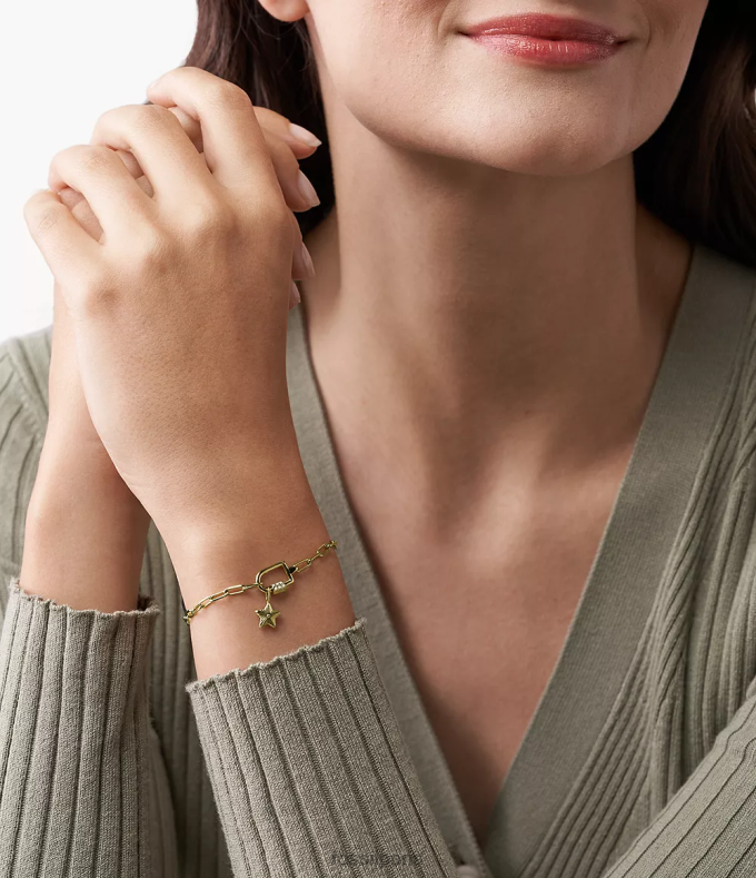 Fossil femmes ton d'or corra oh si charmant charme en acier inoxydable bijoux 0ZTD41170