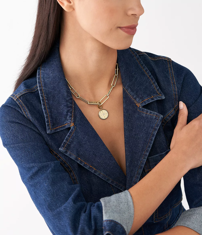 Fossil femmes ton d'or oh si charmant charme en acier inoxydable bijoux 0ZTD41176