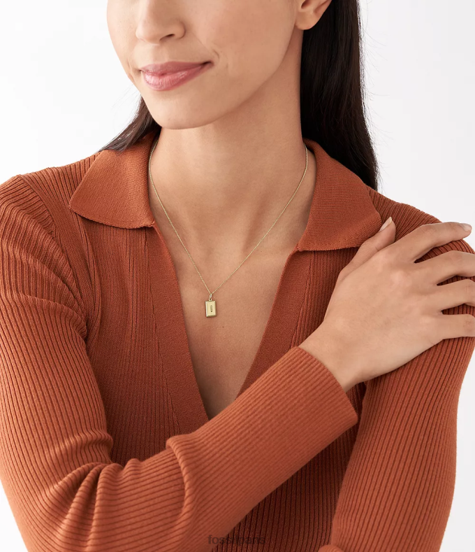 Fossil femmes ton d'or oh si charmant charme initial en acier inoxydable bijoux 0ZTD41211