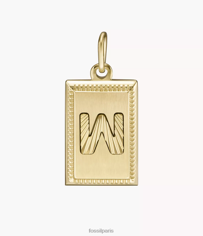 Fossil femmes ton d'or oh si charmant charme initial en acier inoxydable bijoux 0ZTD41276