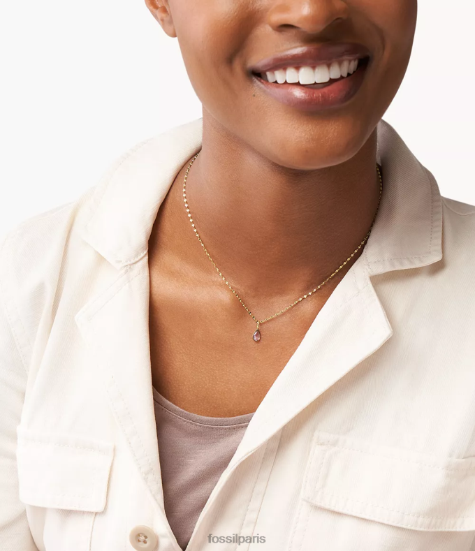 Fossil femmes ton violet corra oh si charmant charme de pierre de naissance de juin bijoux 0ZTD41185