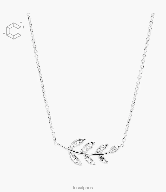 Fossil femmes argent Collier à pendentif en argent sterling avec branche d'olivier Elliott bijoux 0ZTD4938