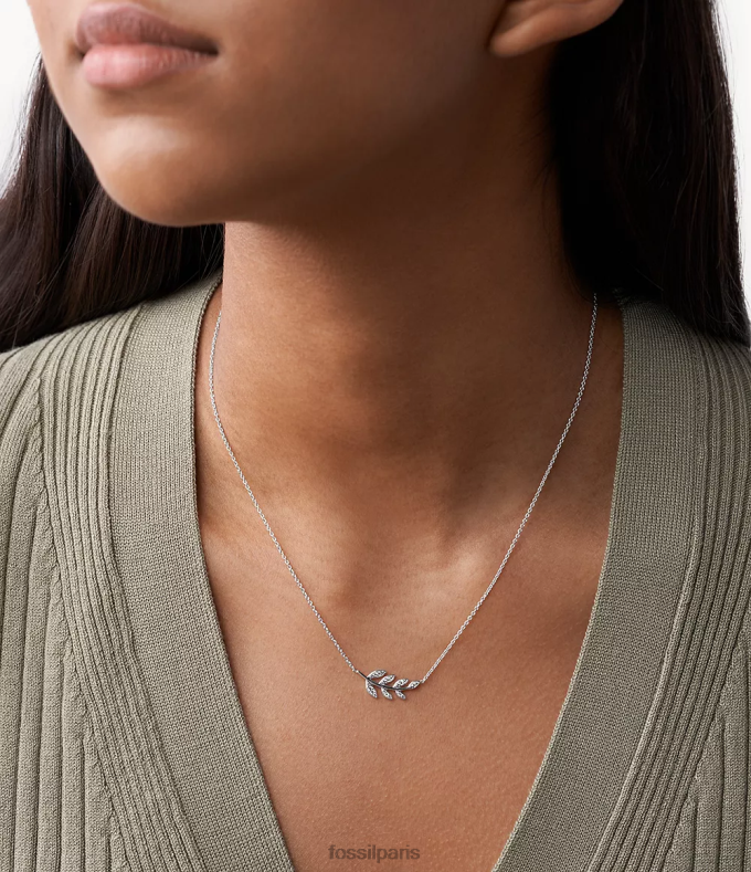 Fossil femmes argent Collier à pendentif en argent sterling avec branche d'olivier Elliott bijoux 0ZTD4938