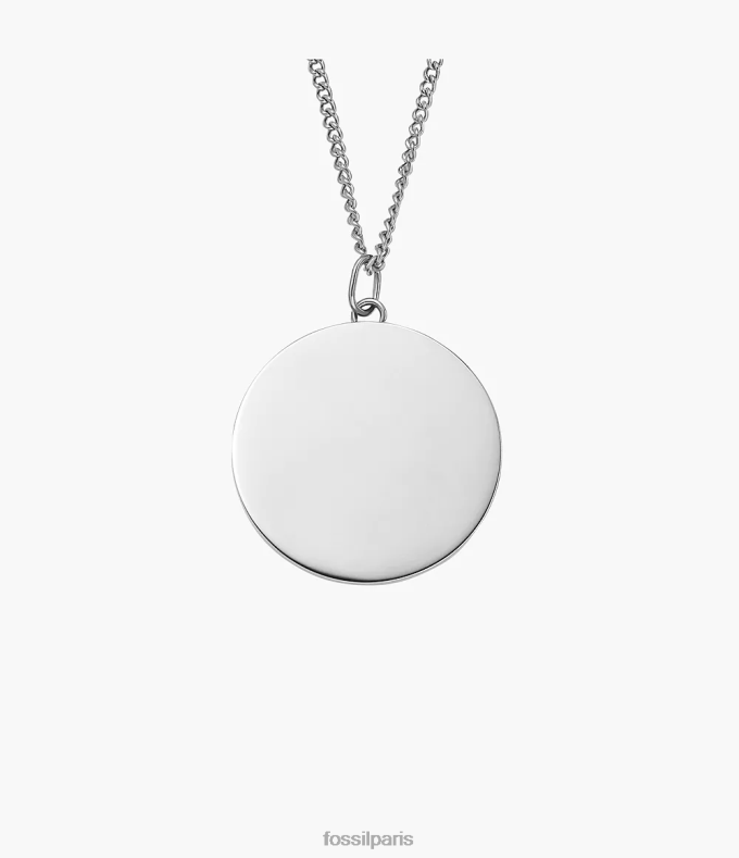 Fossil femmes argenté collier pendentif en acier inoxydable draw bijoux 0ZTD4908