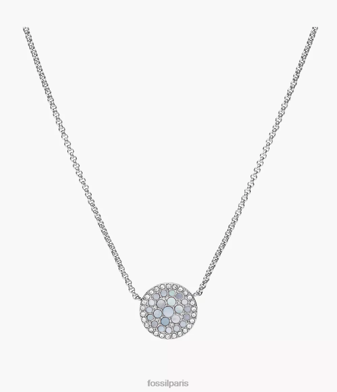 Fossil femmes bleu collier en acier inoxydable mosaïque val bijoux 0ZTD4943