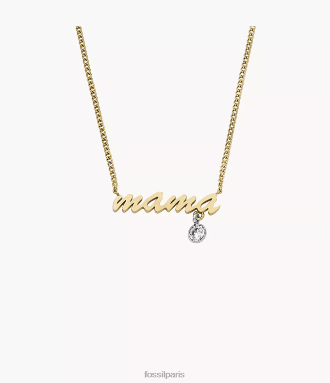 Fossil femmes deux tons collier prénom sadie collier chaîne en acier inoxydable bijoux 0ZTD4945