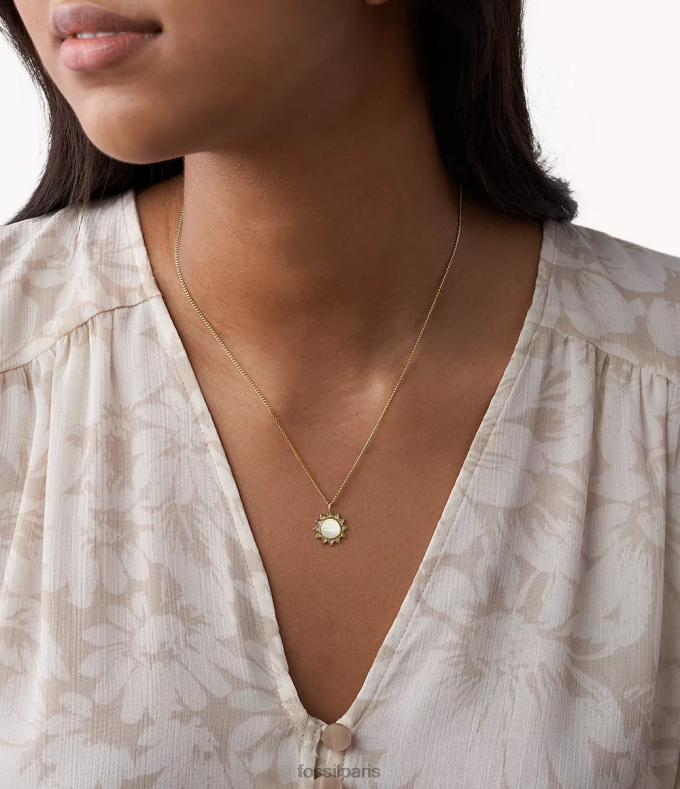 Fossil femmes nacre collier pendentif en acier inoxydable val bijoux 0ZTD4939