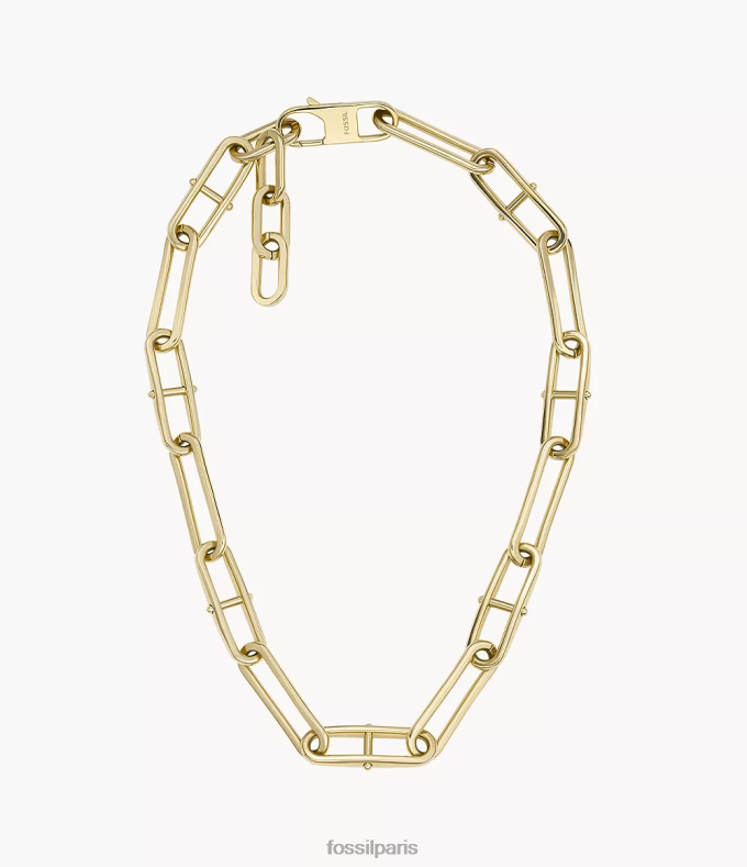Fossil femmes ton d'or collier chaîne en acier inoxydable Heritage D-Link bijoux 0ZTD4902