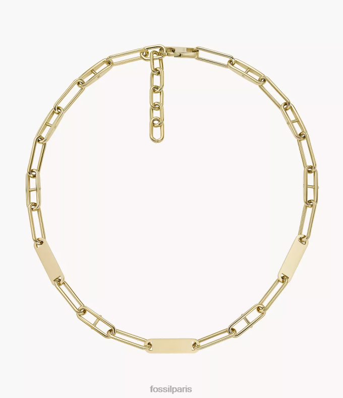Fossil femmes ton d'or collier chaîne en acier inoxydable Heritage Essentials bijoux 0ZTD4958