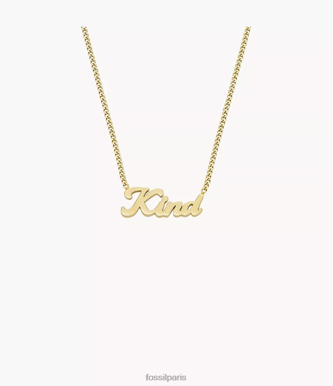 Fossil femmes ton d'or collier chaîne en acier inoxydable la la land bijoux 0ZTD4947