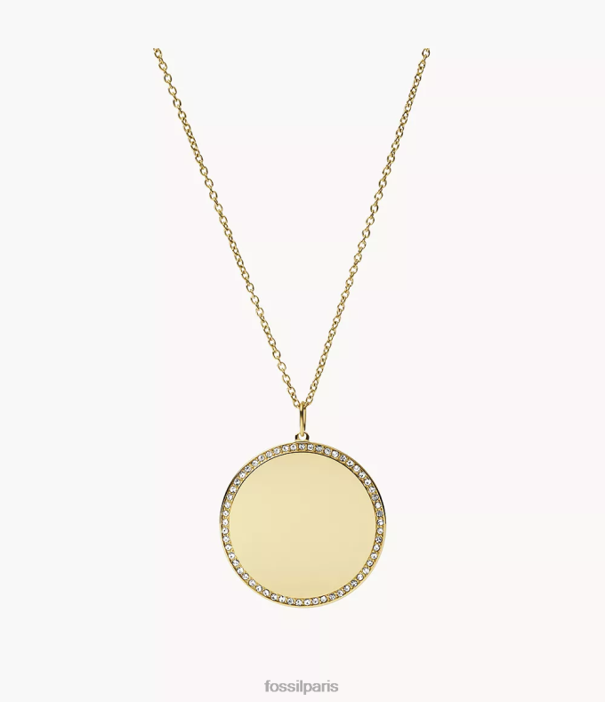 Fossil femmes ton d'or collier à pendentif en acier inoxydable Lane bijoux 0ZTD4918