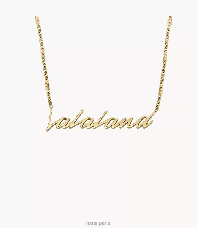 Fossil femmes ton d'or collier pendentif en acier inoxydable la la land bijoux 0ZTD4961