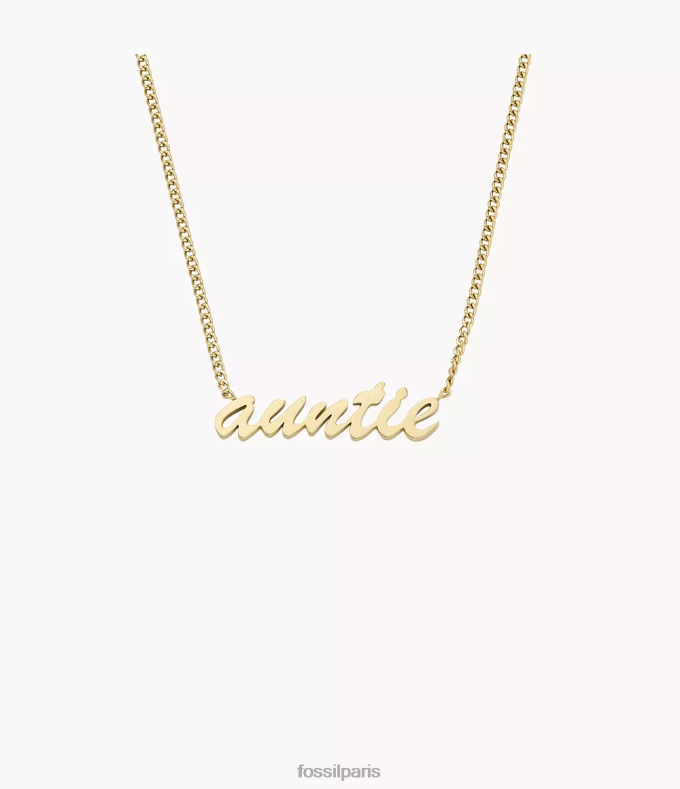 Fossil femmes ton d'or collier prénom collier chaîne en acier inoxydable bijoux 0ZTD4953