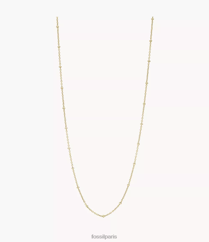 Fossil femmes ton d'or corra oh si charmant long collier chaîne en acier inoxydable bijoux 0ZTD41130