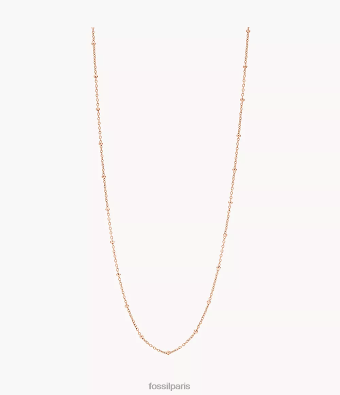Fossil femmes ton doré rose corra oh si charmant long collier chaîne en acier inoxydable bijoux 0ZTD41201