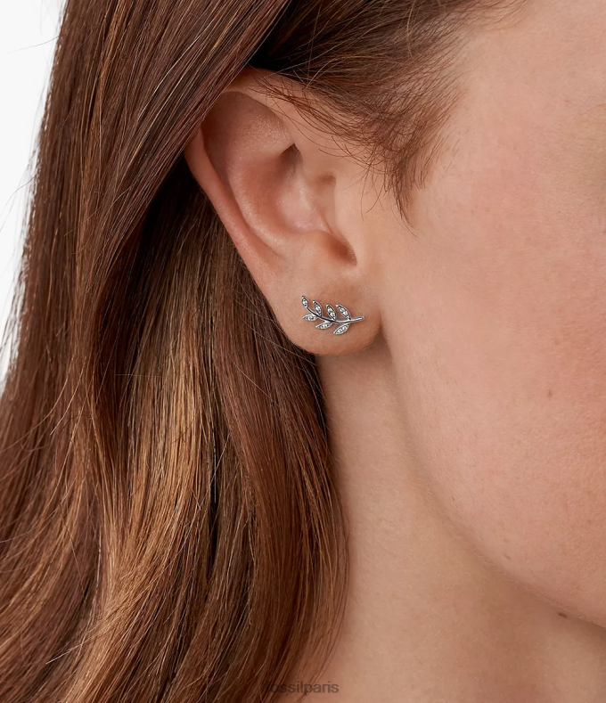 Fossil femmes argent Boucles d'oreilles sterling en branche d'olivier Elliott bijoux 0ZTD41052
