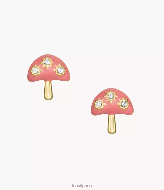 Fossil femmes rose boucles d'oreilles à tige en forme de champignon aux couleurs pop bijoux 0ZTD41042