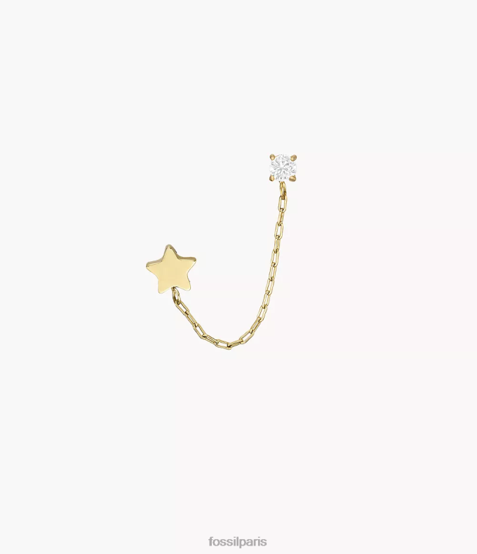 Fossil femmes ton d'or boucle d'oreille grimpeur unique en acier inoxydable tout empilé bijoux 0ZTD41071