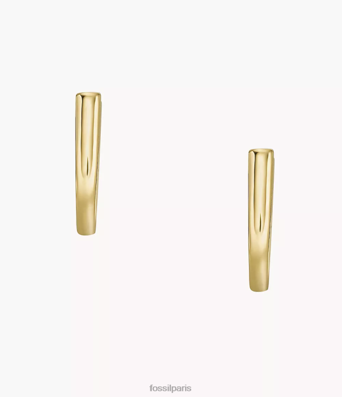 Fossil femmes ton d'or boucles d'oreilles créoles Heritage Essentials en acier inoxydable bijoux 0ZTD41067