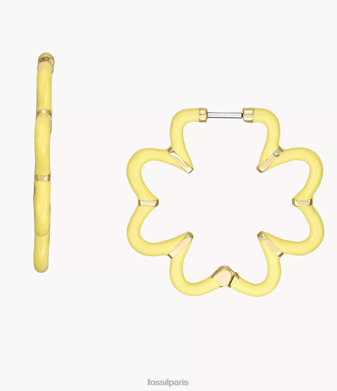 Fossil femmes ton d'or boucles d'oreilles créoles en acier inoxydable color pop bijoux 0ZTD41085