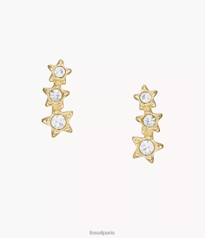 Fossil femmes ton d'or boucles d'oreilles grimpeur en acier inoxydable sadie sous les étoiles bijoux 0ZTD41075