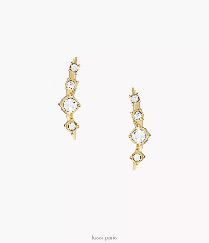 Fossil femmes ton d'or boucles d'oreilles grimpeurs en acier inoxydable toutes empilées bijoux 0ZTD41037