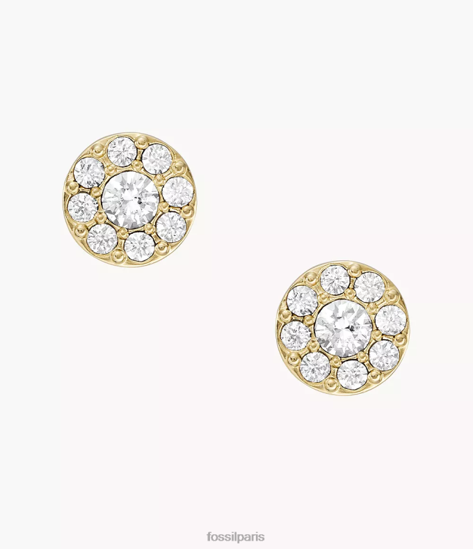 Fossil femmes ton d'or boucles d'oreilles à tige en acier inoxydable toutes empilées bijoux 0ZTD41078