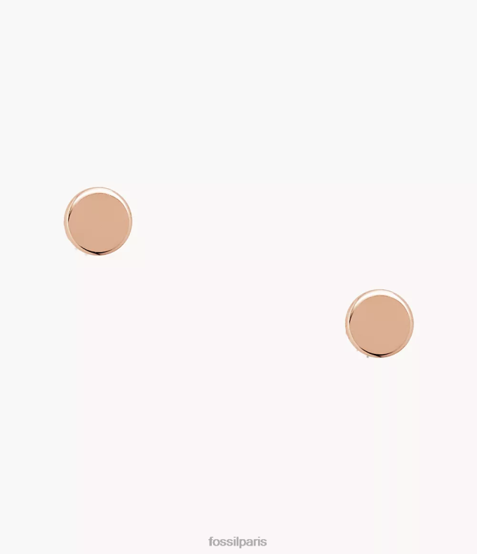 Fossil femmes ton doré rose boucle d'oreille ronde en acier inoxydable Sadie bijoux 0ZTD41054