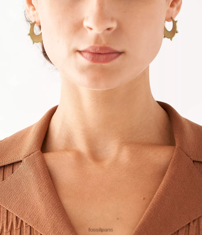 Fossil femmes turquoise boucles d'oreilles créoles soleil du Texas bijoux 0ZTD41205