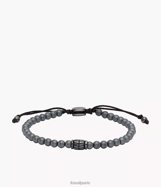 Fossil Hommes gris bracelet en perles d'hématite bijoux 0ZTD41890