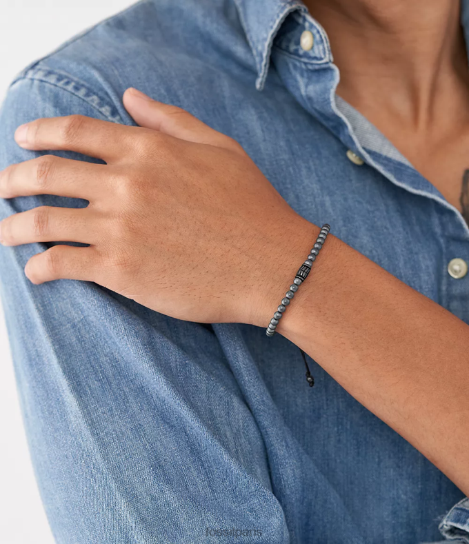 Fossil Hommes gris bracelet en perles d'hématite bijoux 0ZTD41890