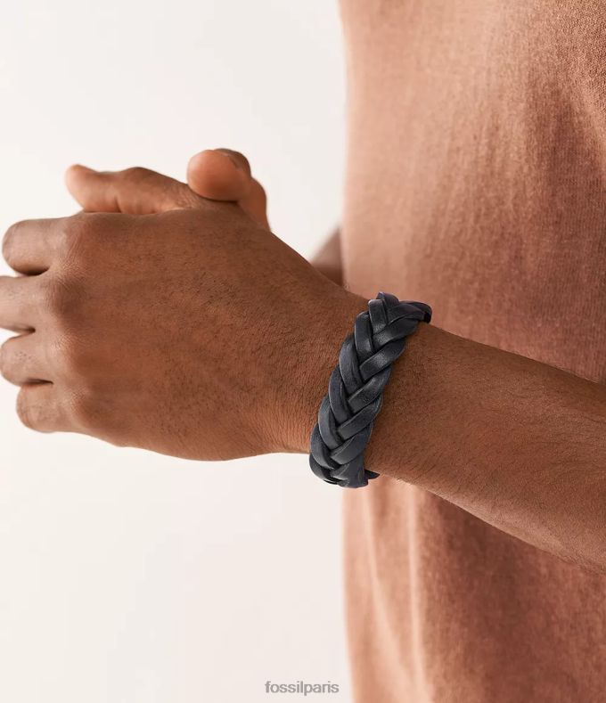 Fossil Hommes marine bracelet en cuir essentiel en cuir bijoux 0ZTD41897