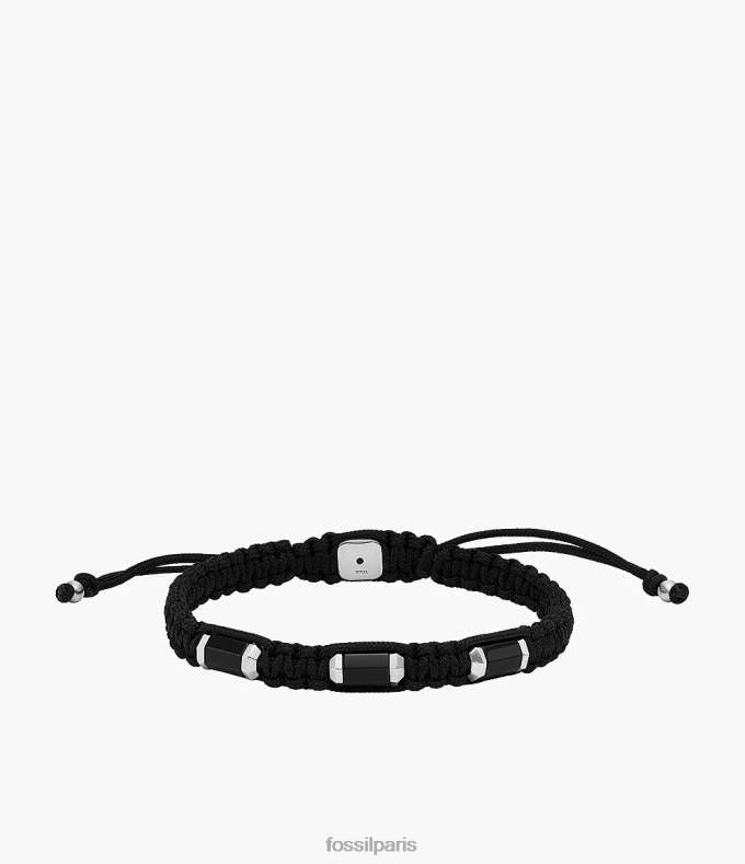 Fossil Hommes noir bracelet en perles d'onyx bijoux 0ZTD41889