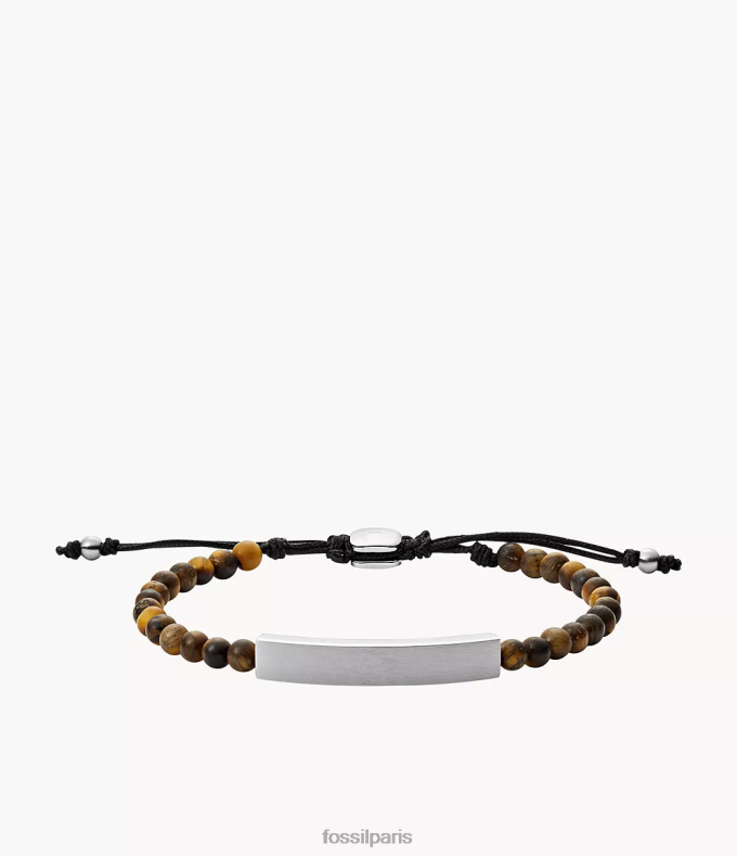 Fossil Hommes oeil de tigre bracelet perlé bijoux 0ZTD41854