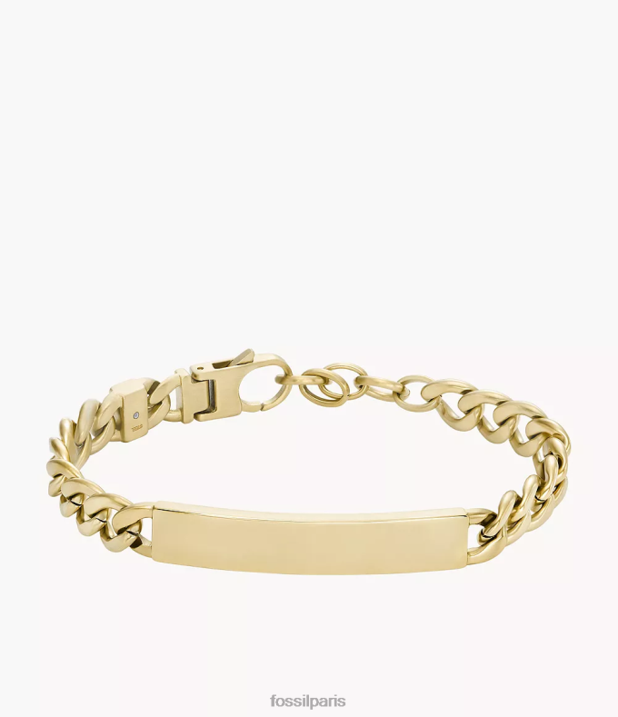 Fossil Hommes ton d'or bracelet chaîne en acier inoxydable draw bijoux 0ZTD41846
