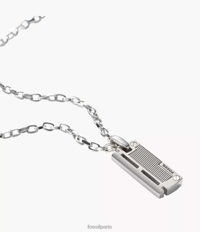 Fossil Hommes argent collier bijoux 0ZTD41954