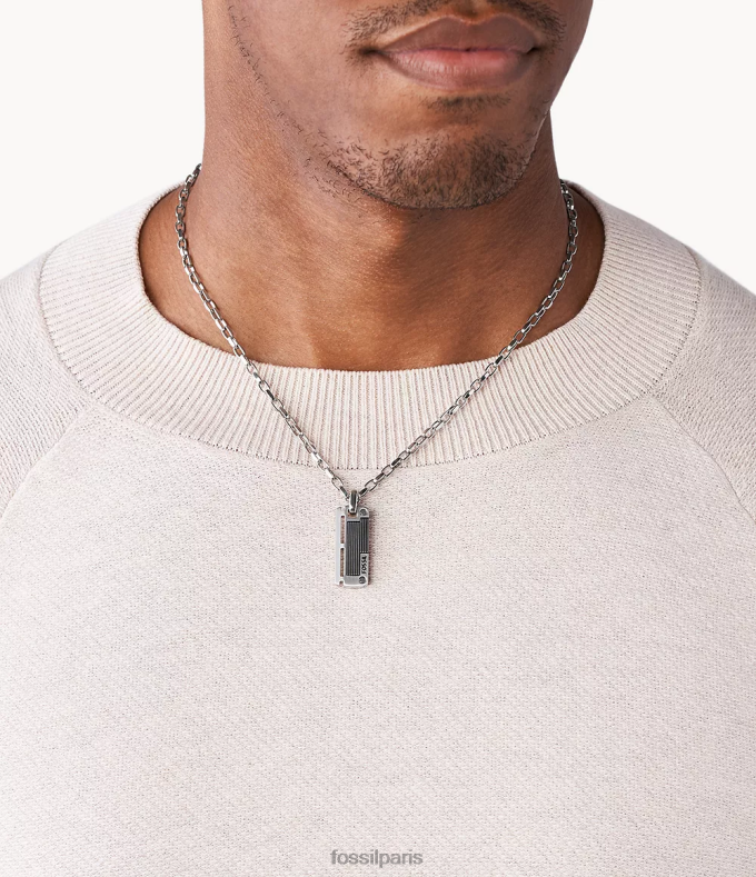Fossil Hommes argent collier bijoux 0ZTD41954
